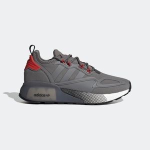 NWT! ADIDAS Originals ZX 2K Boost Grey/Red FZ2667/ Men Sz 6.  Women Sz 7.5 /NWT!